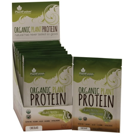 PlantFusion Organic Plant Protein Packets, Chocolate, 12 Ct