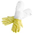 thumbnail image 4 of Guantes de apicultura de de manga larga de algodón protección amarillo kusrkot Guantes de apicultura, 4 of 4
