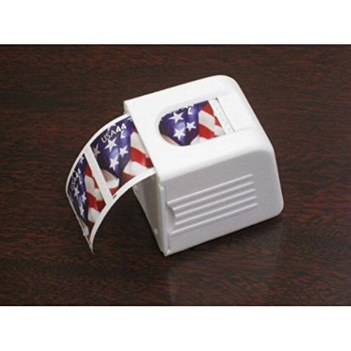 Stamp Roll Dispenser Applicator White Plastic Holder 100 USA Self Adhesive stamp 