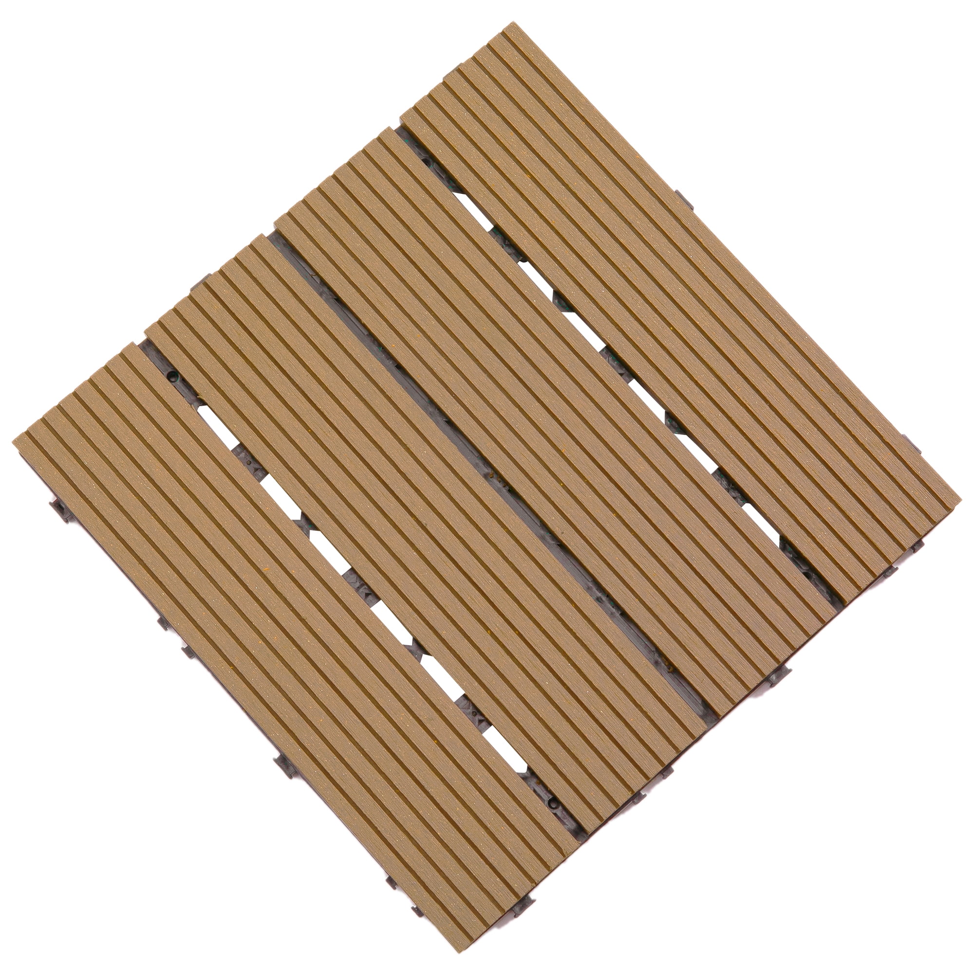 (22 Pieces) Deck Tiles Interlocking WoodPlastic Composites