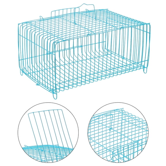 RENACLIPY Small Bird Cage Portable Blue Iron Travel Cage 1 Pack Lightweight Durable for Pet Birds