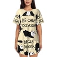 thumbnail image 1 of Fotbe Panda Doing Yoga Conjunto de Pijama Estampado para Mujer, 2 Piezas, Ropa de Dormir con Camiseta de Manga Corta y Shorts Suaves-3X-Large, 1 of 6