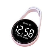 Plastic Shell Digital Clock Waterproof Electronic Hanging Watch with Hook