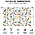 thumbnail image 2 of Blackout Kids Curtains,White Dinosaurs Bones Footprints Pattern Childrens Insulated Curtains Set Of 2,Bedroom Essentials,Toddler Room Decor 42"x54", 2 of 5