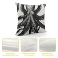 thumbnail image 4 of ONETECH Throw Pillow Cover Octopus Vintage Nautical Animal Black and White Giant Cool Gorgeous Octopus Decor Pillow Case Cushion for Sofa Couch Bed, 4 of 5