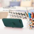 thumbnail image 2 of Case for iPhone 7 Plus iPhone 8 Plus, Slim Liquid Silicone Phone Case with 360 Rotatable Ring Holder Kickstand Fashion Hand Strap Magnetic Car Mount Shockproof TPU Bumper Cover - Dark Green, 2 of 16