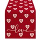 thumbnail image 1 of TQEHS Camino de mesa para el día de San Valentín, decoración de mesa con forma de corazón rojo de 72 x 13 pulgadas, decoración de mesa de comedor con forma de corazón de arpillera de estilo rústico, m, 1 of 1