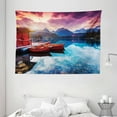 thumbnail image 1 of Landscape Tapestry, Peaceful Mountain Lake with Majestic Sky and Mountains South Asia Romantic View, Wide Wall Hanging for Bedroom Living Room Dorm, 80" X 60", Mauve Taupe, by Ambesonne, 1 of 1
