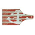 thumbnail image 2 of Anchor Cutting Board, Vintage Seascape Boat with Rope Stripes Art Nautical Print in Warm Colors, Decorative Tempered Glass Cutting and Serving Board, Wine Bottle Shape, Vermilion Cream, by Ambesonne, 2 of 5