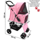 thumbnail image 4 of Carriola para Mascotas Cochecito para Perros y Gatos Pequeños - Medianos Plegable Cesta de Almacenamiento Ruedas con Freno - Rosa, 4 of 7