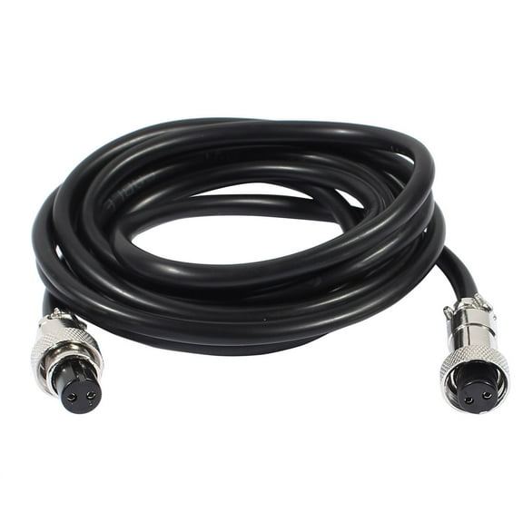 GX12 2 Terminals Female Head Aviation Socket Connector Electrical Cable 2m