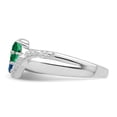 thumbnail image 4 of Sterling Silver Rhodium-plated Synthetic 2 Stone Mother's Ring XMR67/2SS, 4 of 5