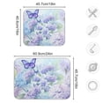 thumbnail image 3 of Butterfly Flowers Hydrangea Dish Drying Mat Dish Drainer Rack Mats Water Absorbent Non-Slip Easy Clean Heat Resistant for Kitchen Counter, 3 of 8