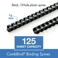 thumbnail image 4 of Mead CombBind Binding Spines, 5/8", Black, 125 Pack, 4 of 7