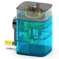 thumbnail image 1 of Manual Pencil Sharpener Automatic Pen Feeding Hand Cranking Clear Structure Plastic Metal Portable Pencil Sharpener, 1 of 5