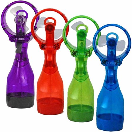 O2COOL 3.5 inch Battery Powered Misting Fan for Personal Cooling, Light Blue
