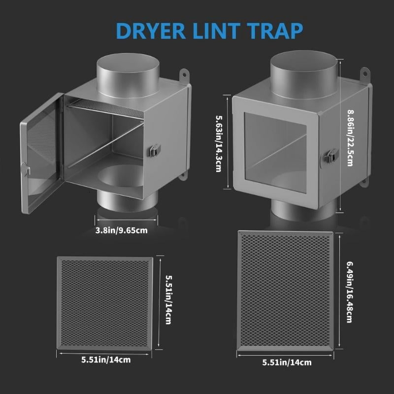 CEORPER Clothes Dryer Replacement Vent Lint Catcher Easy to Install & Maintain