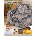 thumbnail image 4 of Boho Patterned Floral Sofa Couch Covers for Dogs,Washable Sofa Throw Cover Single Slipcovers for Armchair,Bohemian Abstract Indian Tribal Aesthetic Couch Protector Towel Blanket Medium 71x91, 4 of 8
