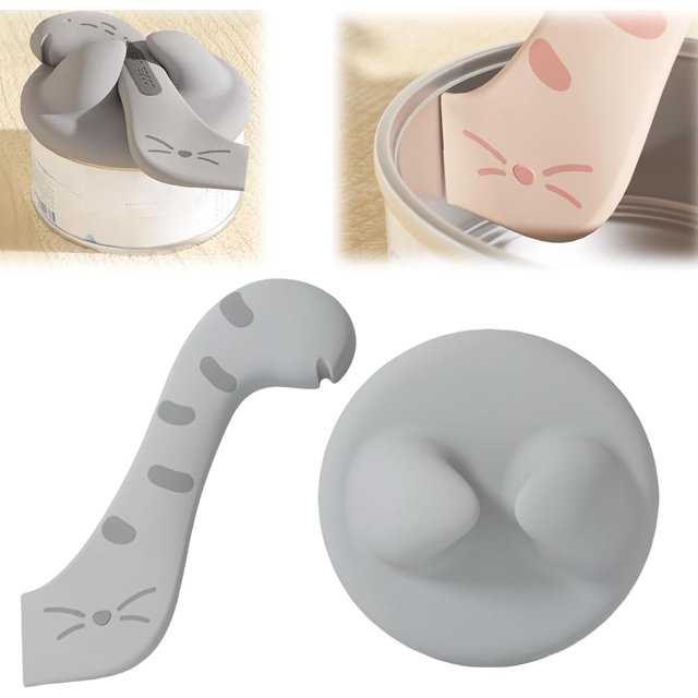 Tapas para latas de comida para mascotas con cuchara para latas, cubiertas para latas de comida para mascotas, cubiertas de silicona para latas de comida para perros y gatos, tapa de lata reutilizable