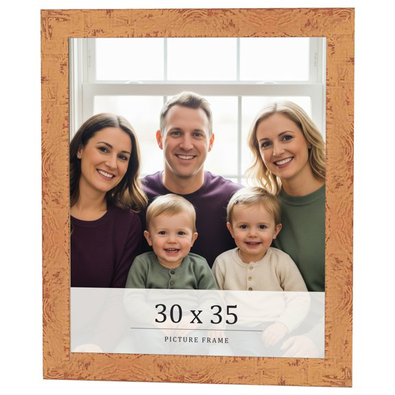 30x35 Frame Beige Real Wood Picture Frame Width 1.25 inches | Interior Frame Depth 0.5 inches |