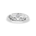 thumbnail image 2 of Crown Adjustable Silver Ring, Moissanite Engagement Ring, April Birthstone Ring for Women, 2 of 3