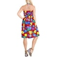 thumbnail image 4 of HAPPY BAY Women's Summer Boho Beach Smocked Mini Flowy Dress Tube Top Strapless Dresses for Women L-XL Barn, Floral, 4 of 4
