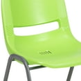 thumbnail image 6 of BizChair HERCULES Series 5 Pack 880 lb. Capacity Green Ergonomic Shell Stack Chair with Gray Frame, 6 of 13