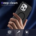 thumbnail image 2 of Dteck Magnetic & Seamless Stand for iPhone 15 Pro Max, Compatible with MagSafe, Military Grade Drop Protection, Slim Frosted Rugged Kickstand Phone Case for iPhone 15 Pro Max,Black, 2 of 6