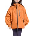 thumbnail image 3 of MKOSPLRT Boys Girls Rain Jackets Lightweight Waterproof Hooded Raincoats Windbreakers Oversized Outdoor Active Jacket for Kids 3-14Y, 3 of 4