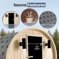 thumbnail image 6 of ALEKO Outdoor Indoor White Pine 3 - 4 Person Barrel Sauna 4.5 kW Heater, 6 of 19