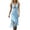 a-3Blue2, variant on Womens Solid Color U Neck Sleeveless Midi Dress With Front Zipper Fringe Hem Bodycon Fit For Festival Casual Summer Outings Leisure Dress