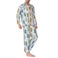 thumbnail image 2 of Balery Cartoon Poodle Dog Pijama para Hombre de Dos Piezas con Manga Larga, Conjunto de Dormir y Descanso Suave con Bolsillos-Medium, 2 of 7