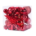 thumbnail image 3 of Bolas de Navidad Adornos Colgantes Adornos decorativos Colgantes de Navidad inastillable para el hogar Interior Exterior Guirnalda , Rojo Macarena bolas colgantes, 3 of 8