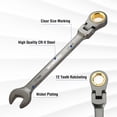thumbnail image 2 of Llave combinada de trinquete con cabezal flexible WORKPRO 17 mm, 2 of 7