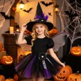 thumbnail image 5 of Halloween Dresses For Girls Girls Halloween Tulle Tutu Set With Hat And Wings For Party Stage Shows Carnival Wear 2 To 8Y, 5 of 6