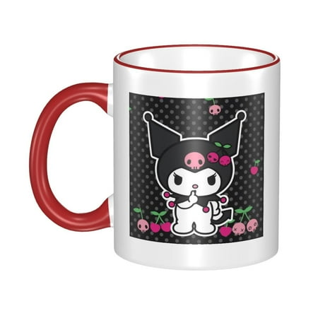 

Kuromi Coffee Tea Double Side Ceramic Mug Office Work Cup Gift
