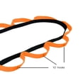 thumbnail image 2 of Wacces Yoga Strap Stretch Restore Multi-Grip Fitness Pilates Stretching Belt - Orange - Black, 2 of 5