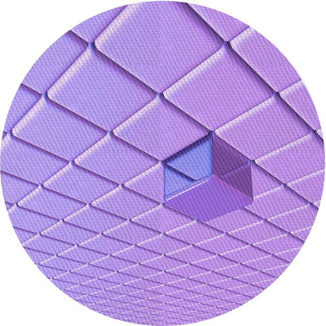 Ahgly Company Tapis d'Intérieur Rond Lavable en Machine Transitionnel Lilas Violet Vif, 3 Pieds Rond