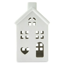 Ceramic House Tabletop Decoration, White, 8", Valentine's Day by Way To Celebrate
