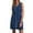 Dark Blue, variant on Women'S Plus Size Denim Button Down Dress Sleeveless Straight Casual Solid Pocket Summer Jean Mini