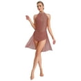 thumbnail image 1 of Moggemol Robe de Danse Lyrique pour Femmes Robe Asymétrique en Chiffon Jupe en Tulle Rose Poussiéreux S, 1 of 7
