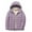 Purple, variant on Winter Jackets For Women Hooded Front Zipper Plus Size Quilting Cardigan Lightweight Casual Thermal Coat With Zip Pockets (XL, White)