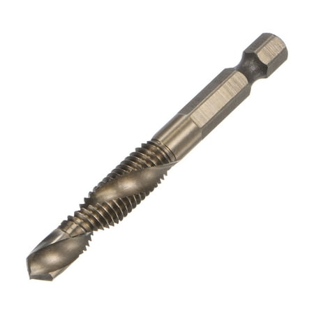 

Uxcell M8 x 1.25 Titanium Coated High Speed Steel 6542 Combination Drill Tap Bit