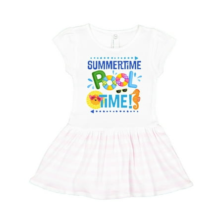 

Inktastic Summer Vacation Pool Time Swimming Gift Toddler Girl Dress
