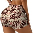 thumbnail image 2 of Sigee Snake Print Women's High Waist Workout Shorts - Squat Proof, Tummy Control, Yoga and Gym Activewear-Medium, 2 of 9