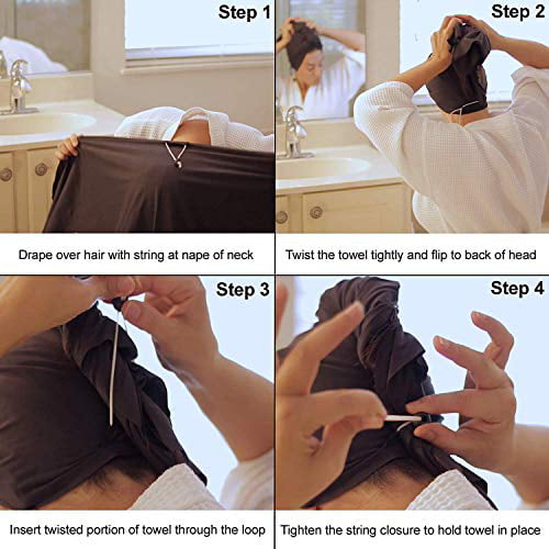 Anti-frizz Fast Drying Turban Ultra-Fine Microfiber Hair Towel Wrap