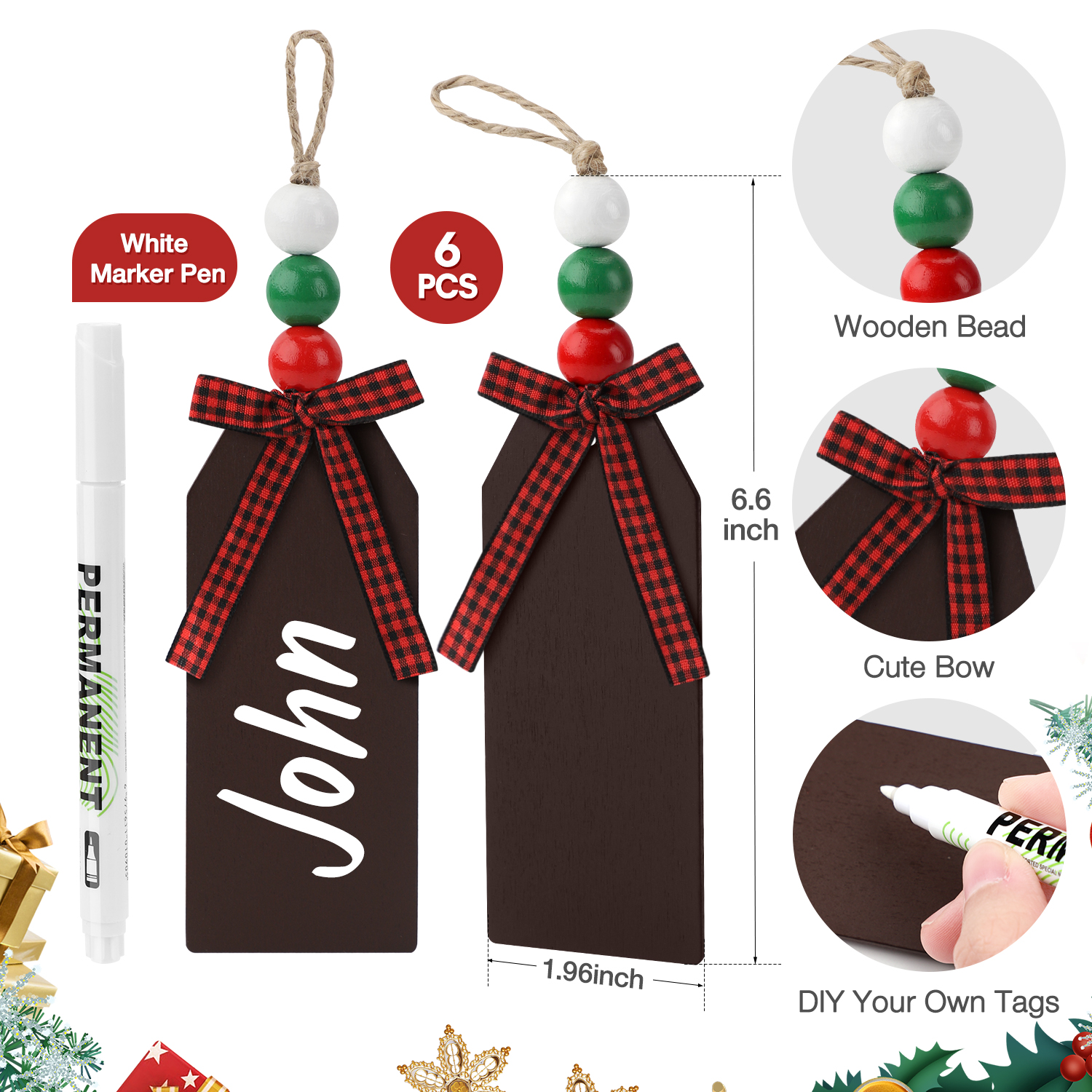 Ayieyill 6-Piece Personalized Christmas Stockings Set photo 7