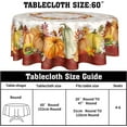 thumbnail image 4 of Thanksgiving Fall Tablecloth Round 60 Inch Autumn Harvest Pumpkin Table Cloth Washable Maple Leaf Farmhouse Red Table Cover for Kitchen Dinner Room Holiday Picnic Party Indoor Outdoor Decor, 4 of 6