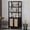 Black Oak, variant on Surmoby 70.9" H Rattan Bookshelf with Storage Cabinet – 3 Adjustable Heights, Metal Anti-Tilt Device, Smooth & Firm Hinges, Stable & Durable Legs, Unique Display Shelf for Office Living Room
