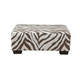 thumbnail image 6 of Furniture Classics Model 08CTA-A413V2 Square Arm Series Brown and White Zebra Upholstered Ottoman, 6 of 8